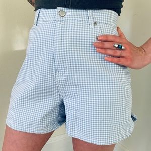 VINTAGE Bill Blass Gingham Denim Shorts sz 10